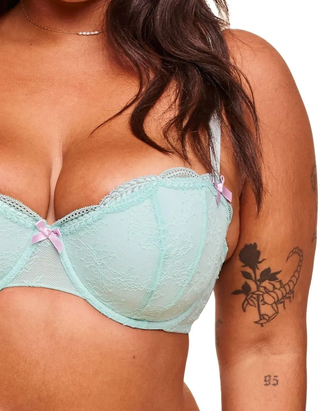 Adore Me Anabella Balconette Bra - 30A-46DDD Regular & Plus-Size Underwire Bra for Women with Lace & Adjustable Straps