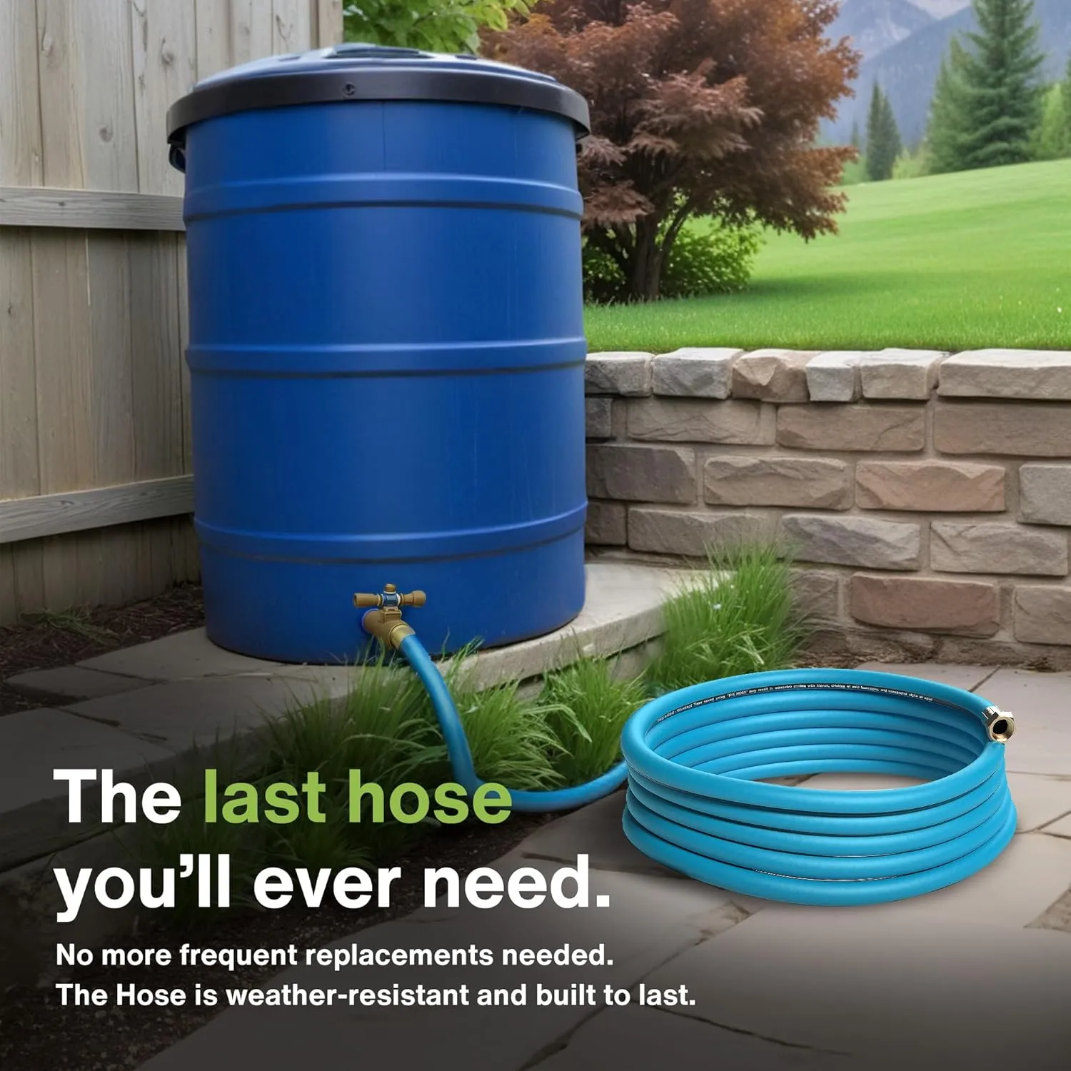 Aeromixer THE HOSE - 1 Inch Garden Hose 25 Ft, Kink Free Commercial Garden Hoses, Heavy Duty Industrial Water Hoses for Outdoors, 650 PSI High-Pressure Watering Tool for Farming and Gardening