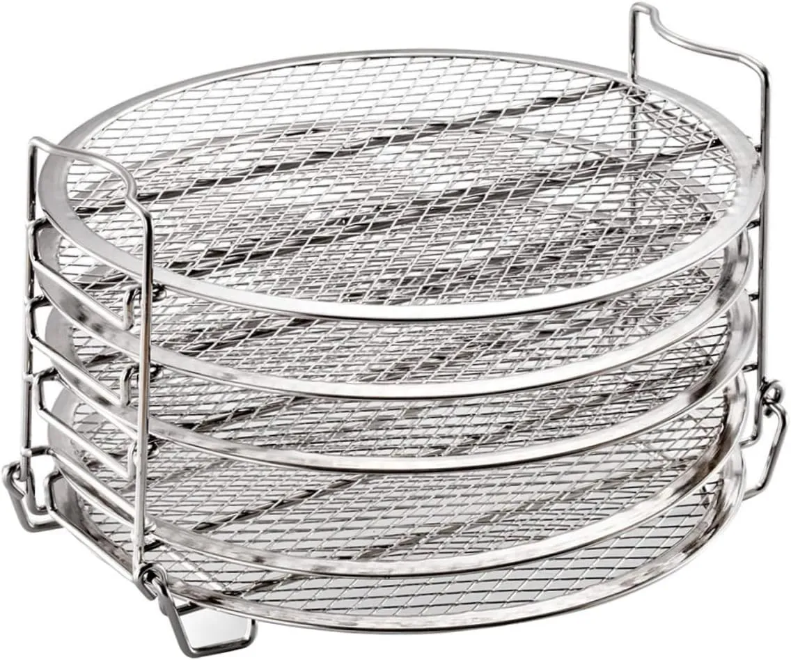 Air Fryer Rack Stand Accessories Kit 5 Layers Stainless Steel Safe for Foodi Easy to 6.5qt 8qt