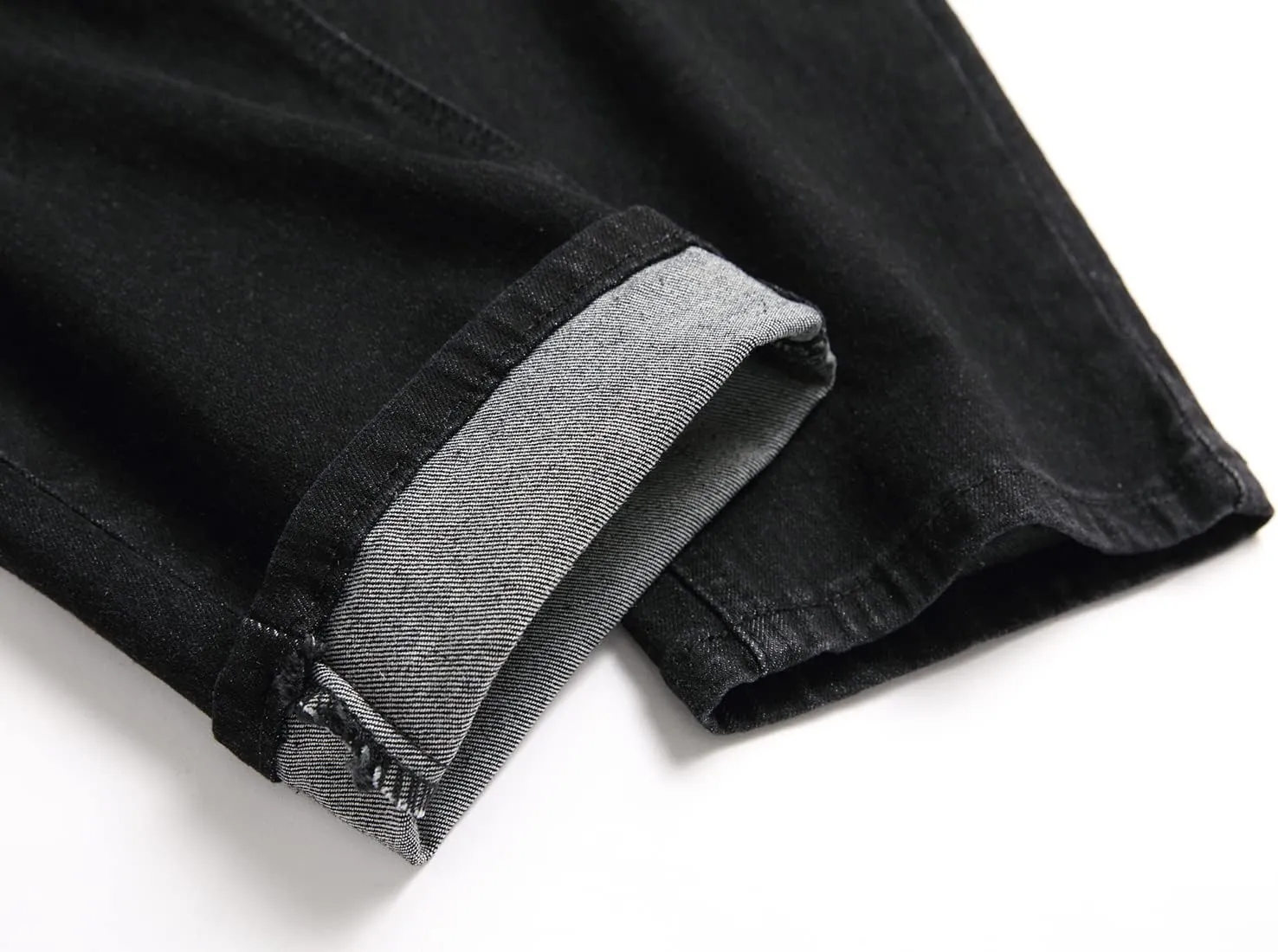 AITITIA Men's Regular Fit Biker Jeans