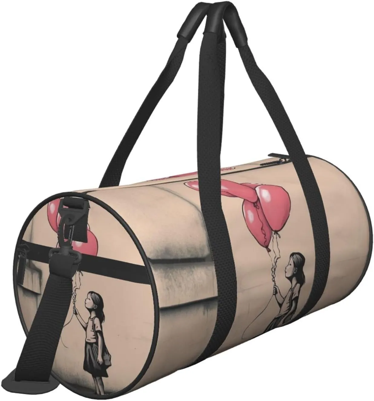 Always Girl with Balloons Travel Duffle Bag for Men Women Sport Gym Bag Foldable Weekender Bag Carry on Overnight Bag for Travel Swimming Basketball