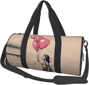 Always Girl with Balloons Travel Duffle Bag for Men Women Sport Gym Bag Foldable Weekender Bag Carry on Overnight Bag for Travel Swimming Basketball