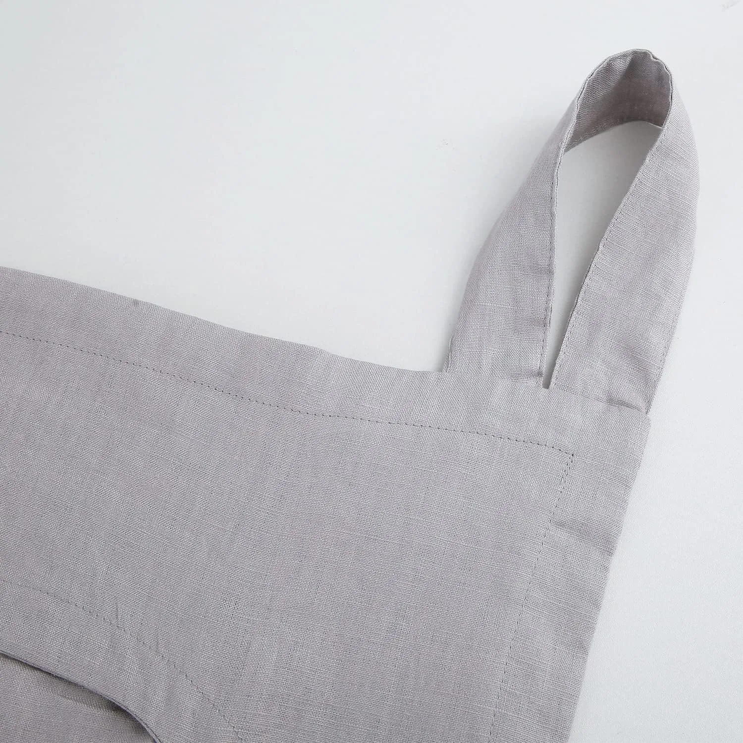 Amazhiyu 100% Linen Door Hanging Laundry Hamper Bag, 19x27 Inches (Grey)