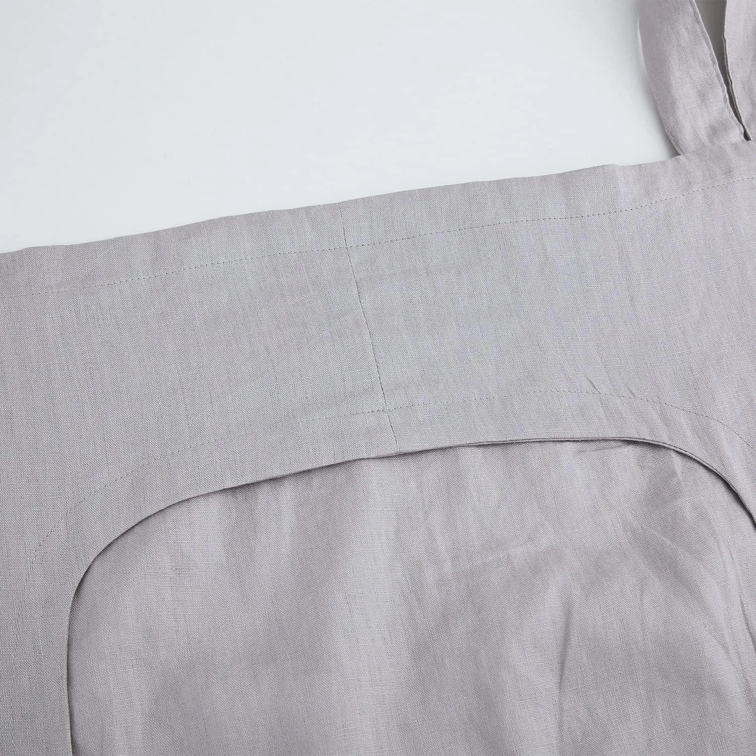 Amazhiyu 100% Linen Door Hanging Laundry Hamper Bag, 19x27 Inches (Grey)