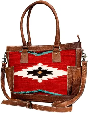 American Darling Tote Saddle Blanket Genuine Leather Women Bag Western Handbag Purse