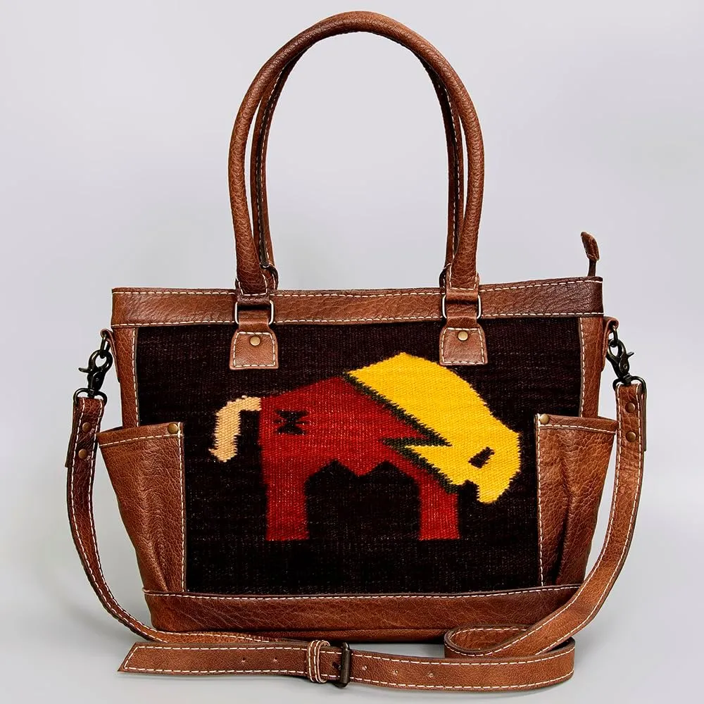 American Darling Tote Saddle Blanket Genuine Leather Women Bag Western Handbag Purse