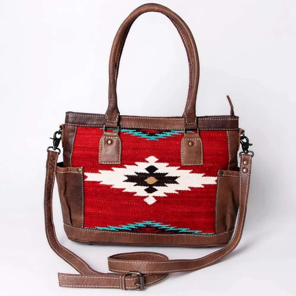 American Darling Tote Saddle Blanket Genuine Leather Women Bag Western Handbag Purse