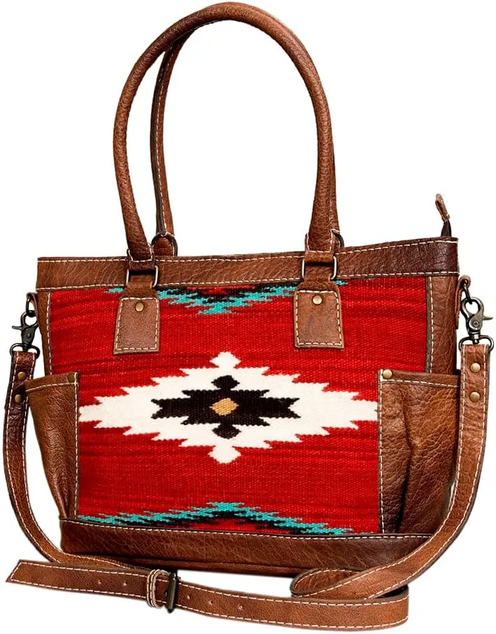 American Darling Tote Saddle Blanket Genuine Leather Women Bag Western Handbag Purse