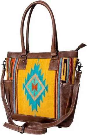 American Darling Tote Saddle Blanket Genuine Leather Women Bag Western Handbag Purse