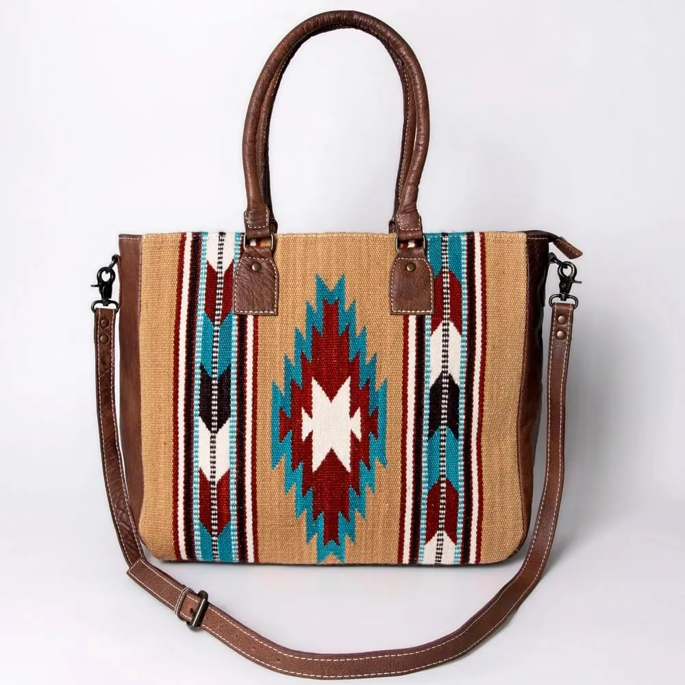 American Darling Tote Saddle Blanket Genuine Leather Women Bag Western Handbag Purse