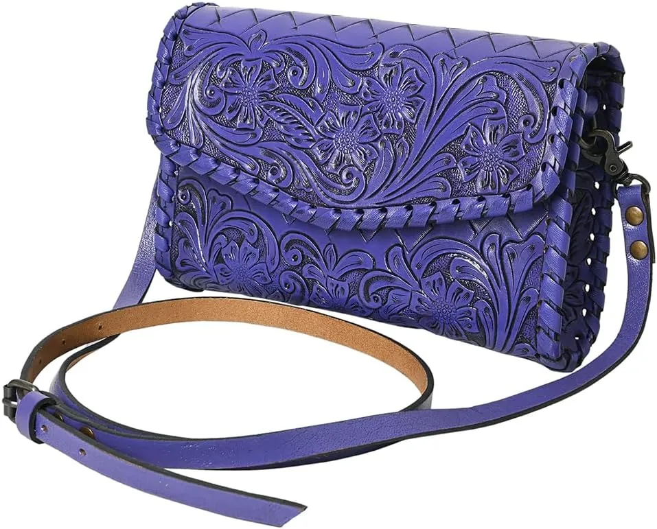 American Darling Wallet Hand Tooled Genuine Leather Women Bag Western Handbag Purse