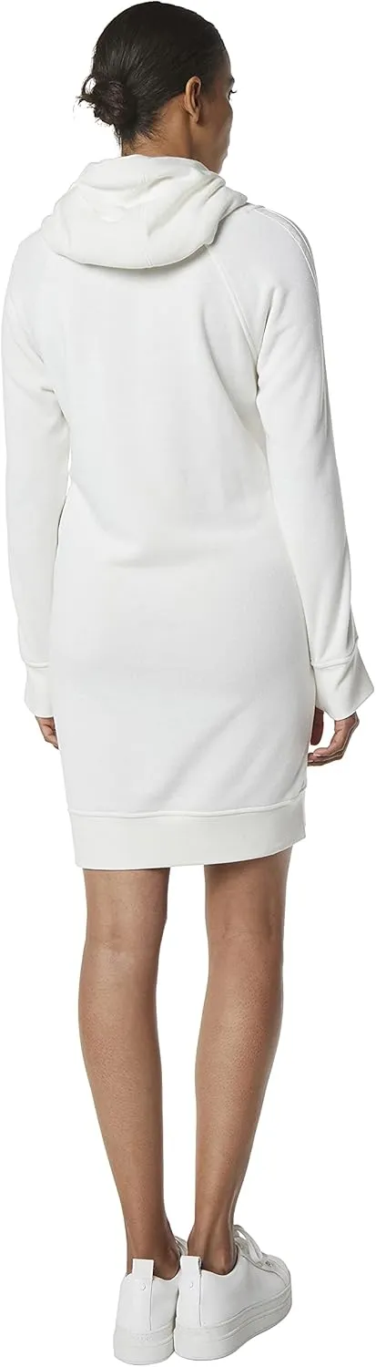 Andrew Marc Women's Fabulous Fleece Hooded Sweatshirt Dress W/Faux Leather