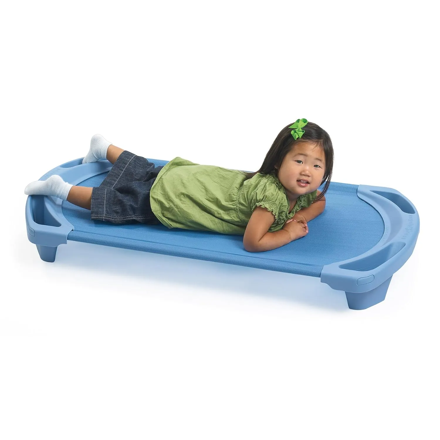 Angeles Space Line Single Cot, Toddler, 42.5" Height, 22" Length, 5" Width, Wedgewood Blue