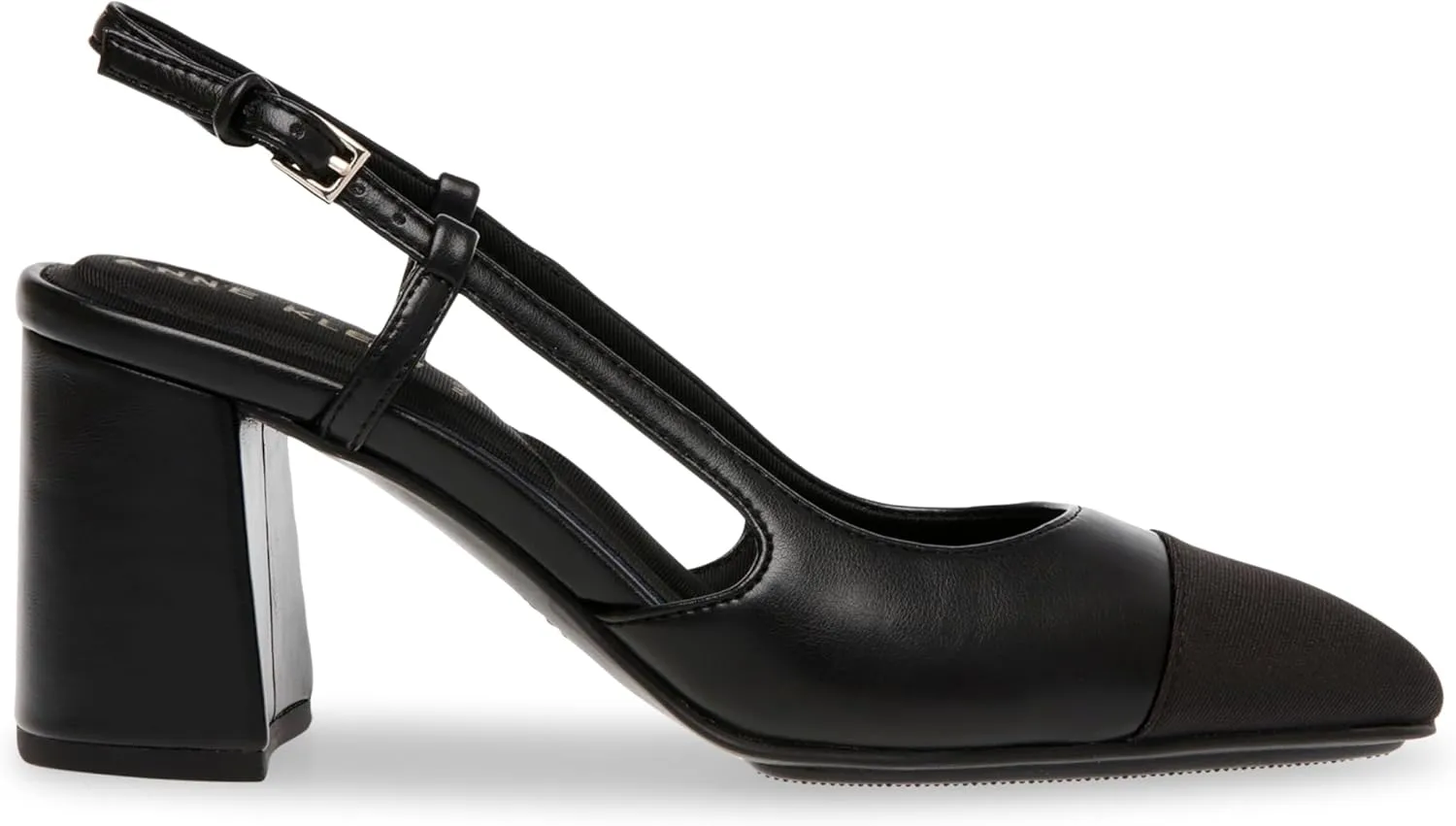 Anne Klein Womens Brooklyn Faux Leather Pointed Toe Slingback Heels