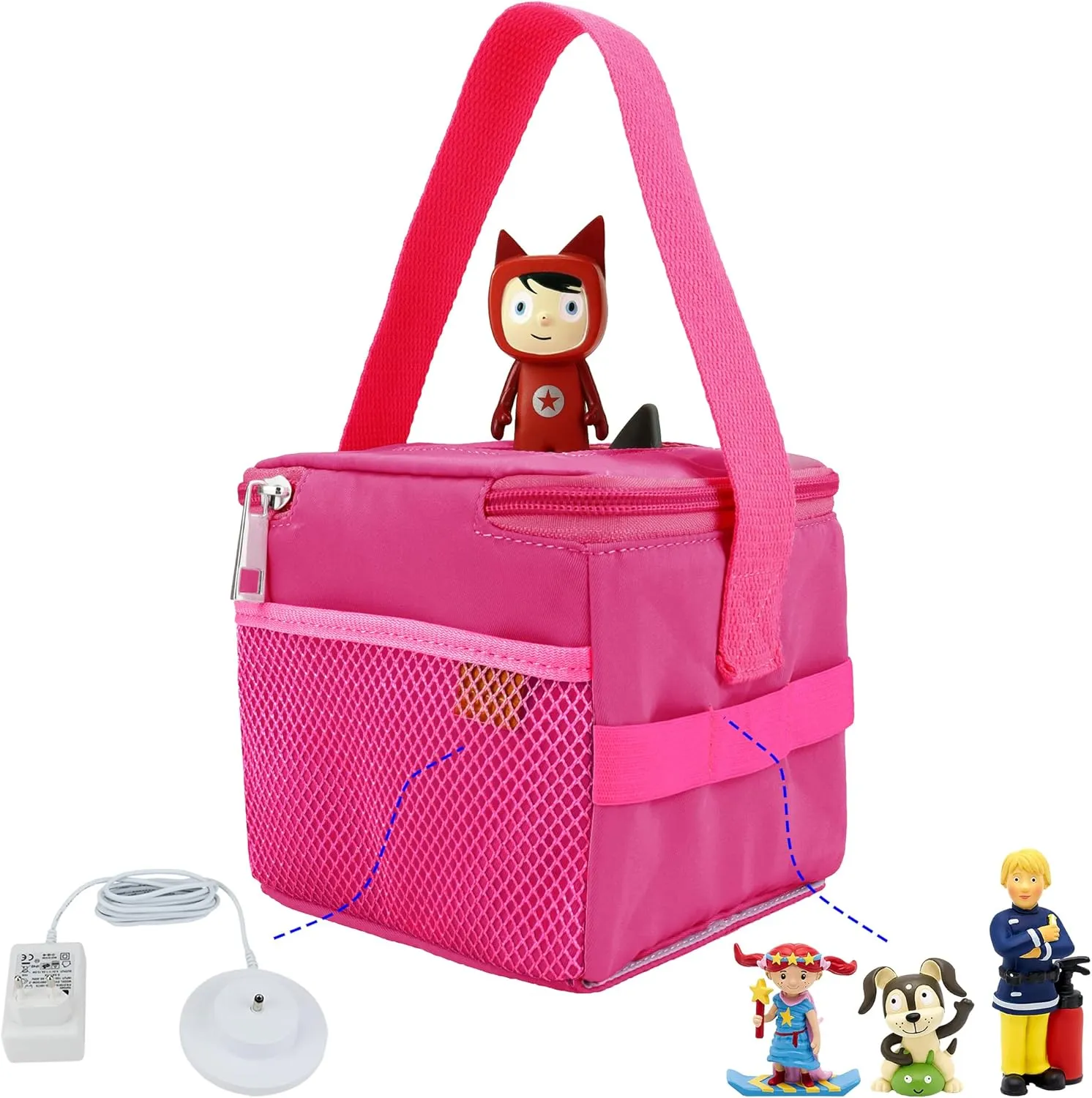 Annmore Bag for Toniebox and Tonies Characters, Purple Carrying Case for Creative Tonies Figures, Tote Bag for Kids Toniebox Starter Set, Boys and Girls Birthday Gift Ideas