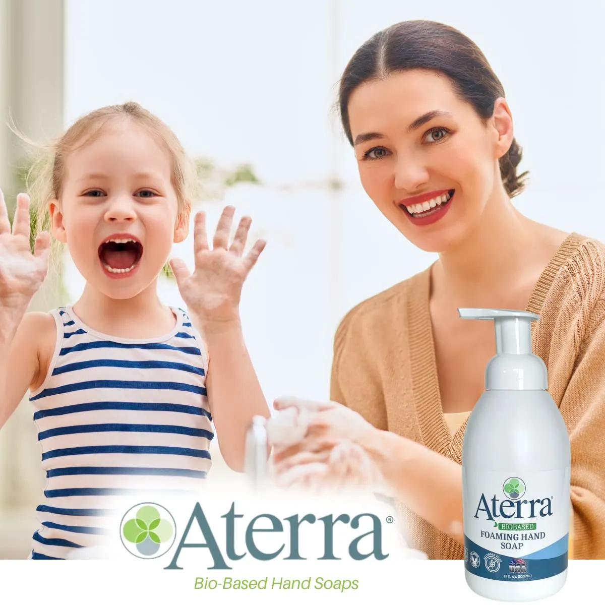 Aterra® Eco-Friendly Foaming Hand Soap, 18 oz Bottle 2-Pack