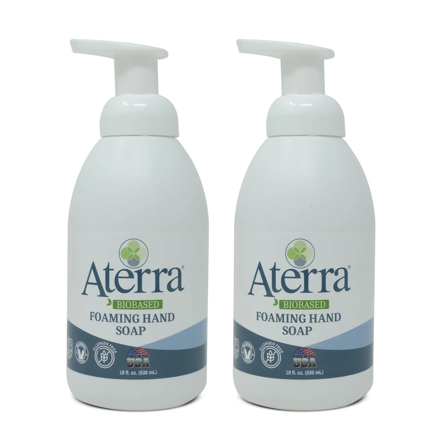 Aterra® Eco-Friendly Foaming Hand Soap, 18 oz Bottle 2-Pack