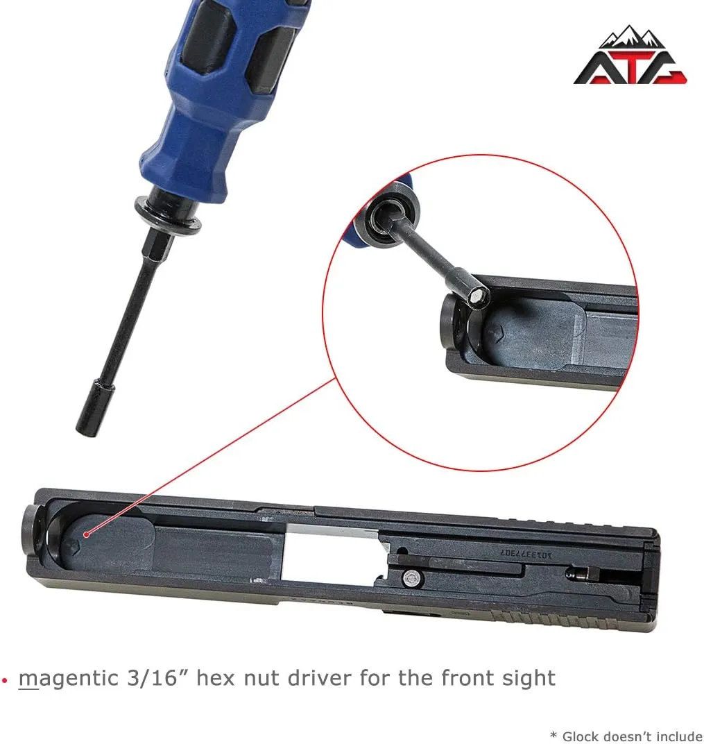 ATG Heavy Duty Universal Pistol Dovetailed Rear Sight Pusher Tool