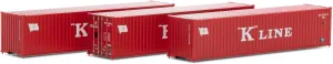 Athearn ATH17392 N 40' Corrugated Low-Cube Container,K Line # 1 (3)
