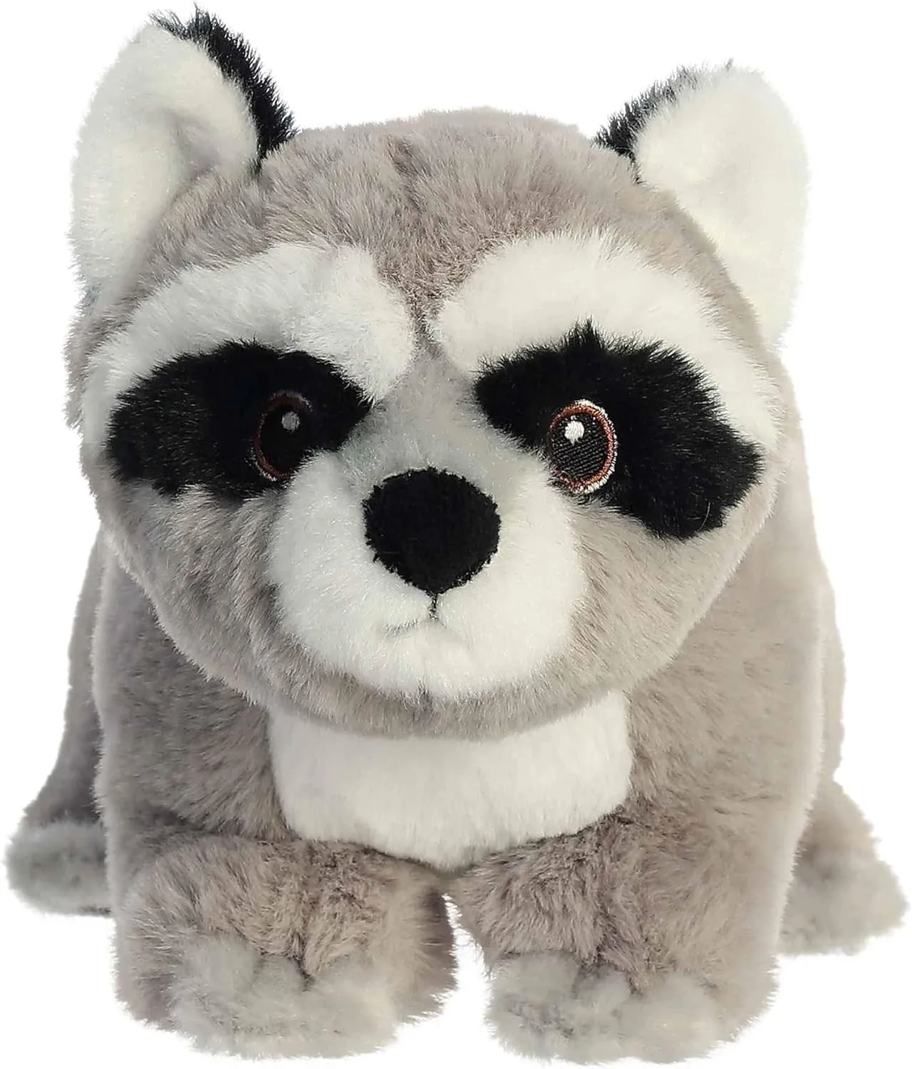 Aurora® Eco-Friendly Eco Nation™ Raccoon Stuffed Animal - Environmental Consciousness - Recycled Materials - Gray 9.5 Inches