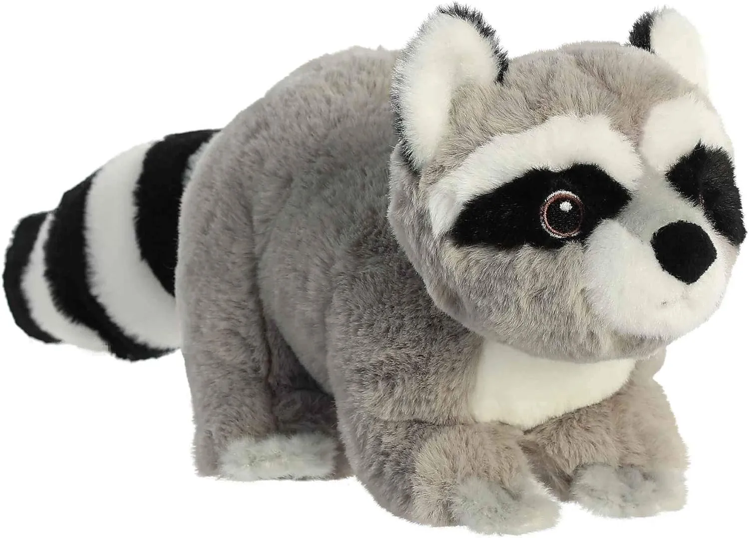 Aurora® Eco-Friendly Eco Nation™ Raccoon Stuffed Animal - Environmental Consciousness - Recycled Materials - Gray 9.5 Inches