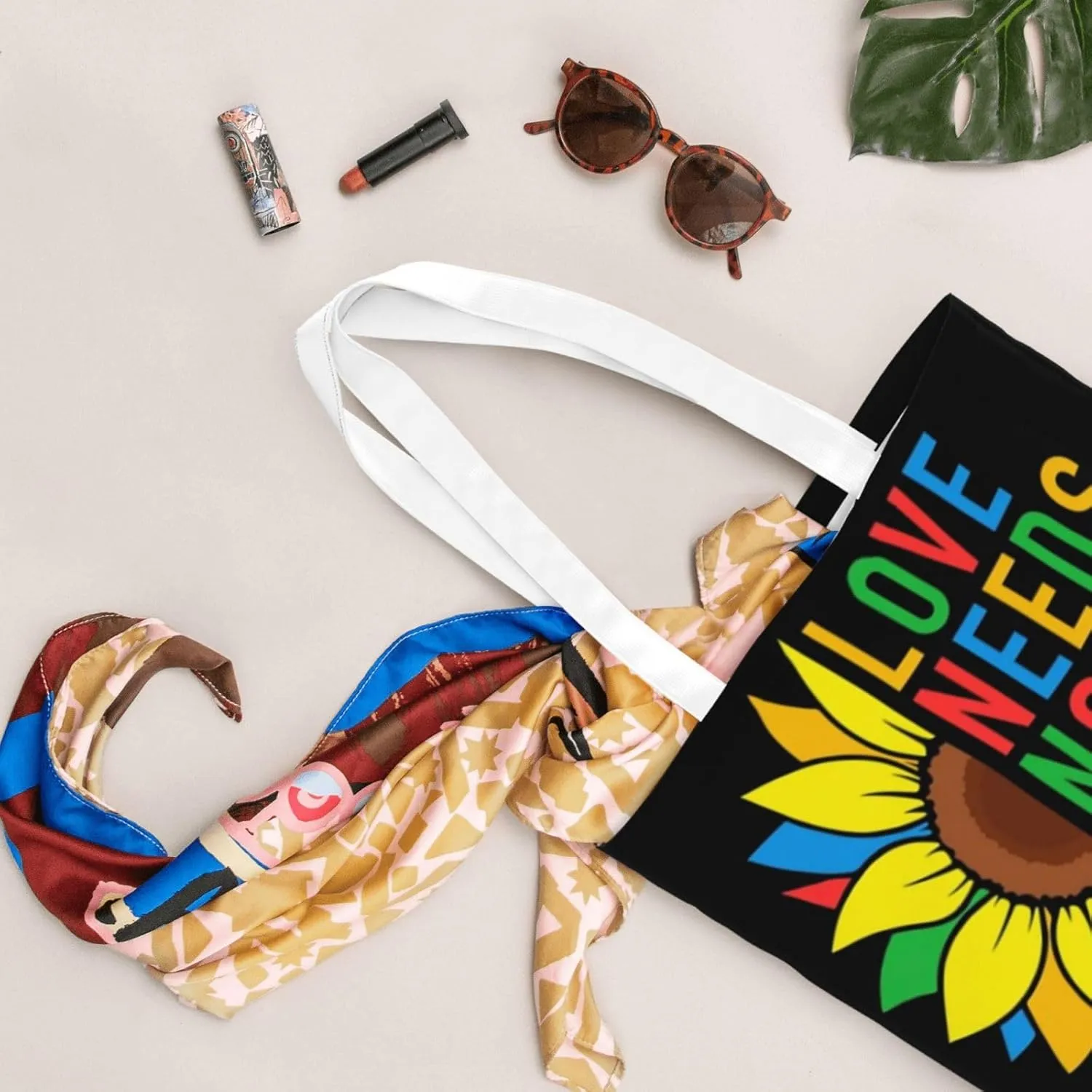 Autism Awareness Tote Bag Reusable Shoulder Tote Bag For Women Lady Vacation, Shopping, Work