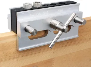 AUTOTOOLHOME Self Centering Doweling Jig Dowel Jig Kit Drill Jig for Straight Holes Wood Biscuit Joiner Tool 6 Drill Guide Bushings Set Woodworking Power Tool Accessory Jigs
