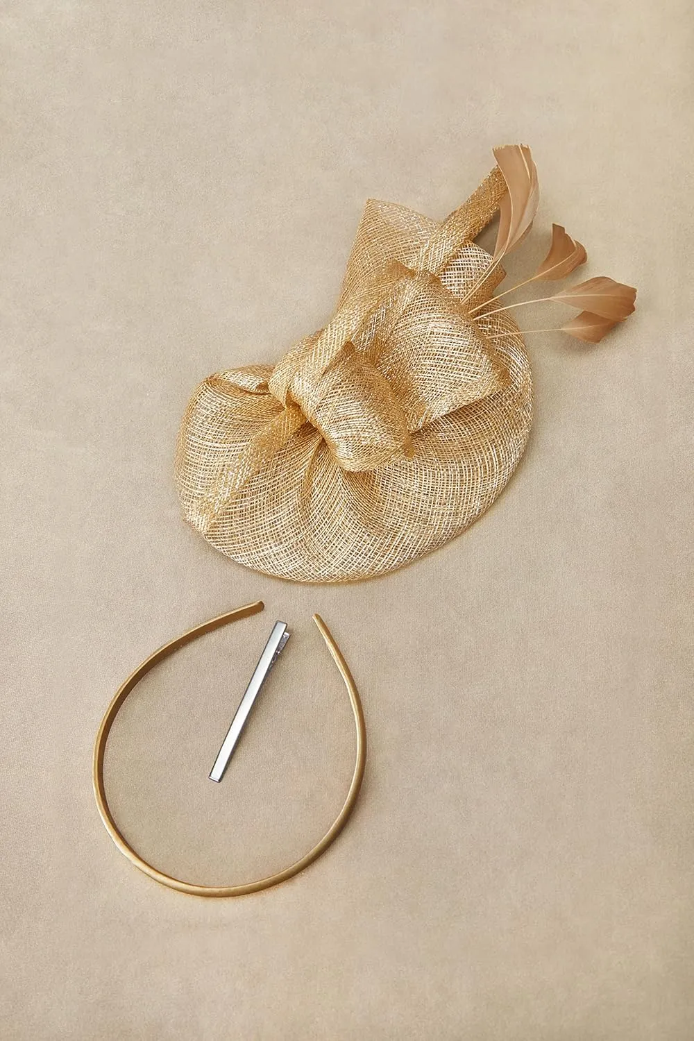 BABEYOND Women's Pillbox Fascinator Hat Kentucky Derby Hat Feather Fascinator Headband Tea Party Fascinator Hat for Cocktail