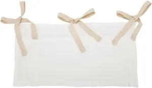 Baby Diaper Caddy Organizer, Diaper Stacker, Baby Crib Hanging Pocket with Straps Classified Storage Bag Organizer for Nursery Diapers Wipes Baby Essentials (White)
