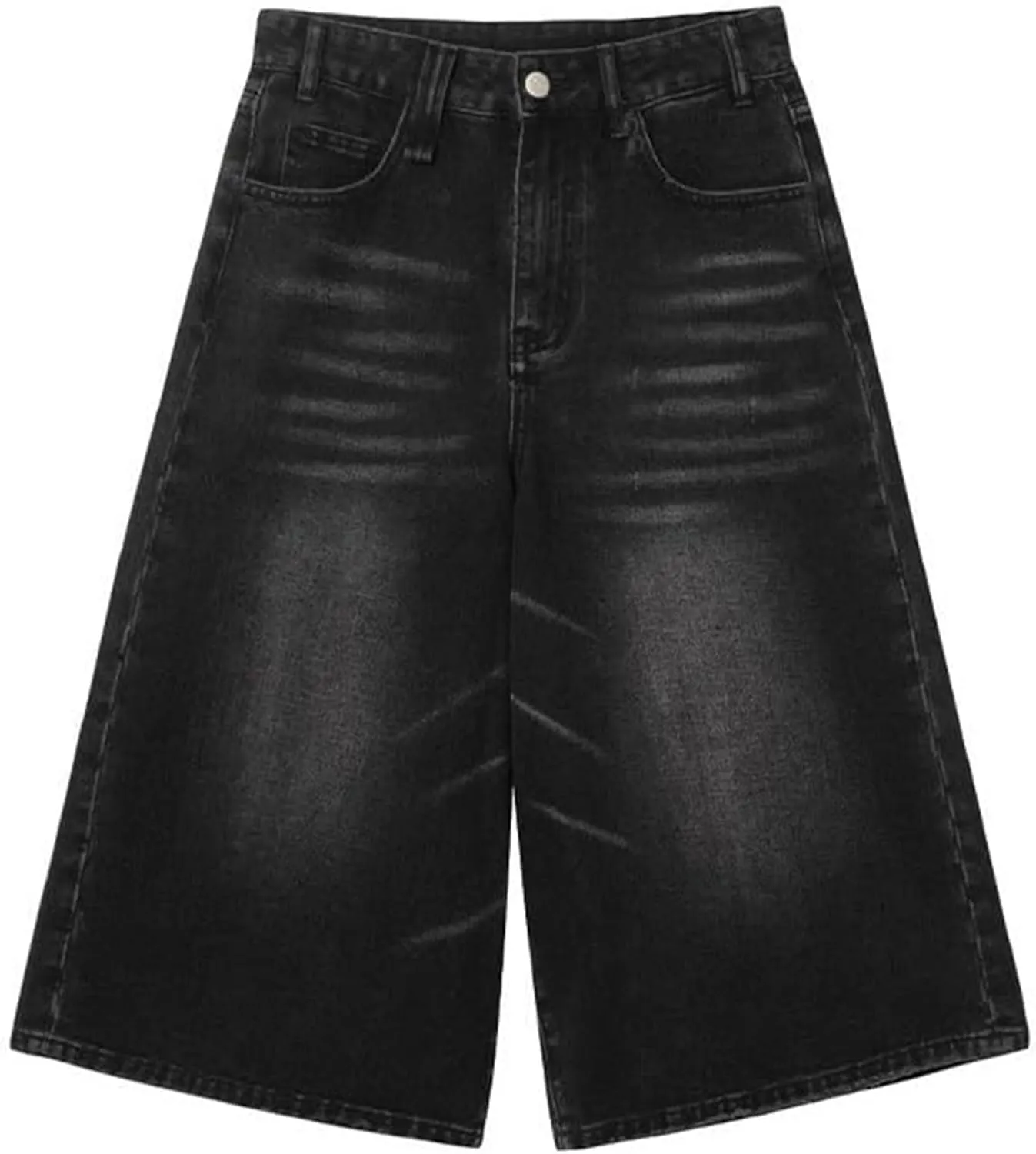Baggy Jorts Y2k Men Hip Hop Jeans Shorts Gothic Denim Shorts Long Jorts Grunge Skater Shorts Streetwear