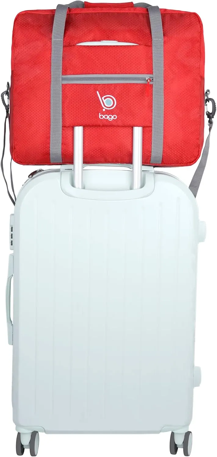 Bago Personal Item Travel Bag For Airlines - Fits As 18x14x8 inches Travel Bag Spirit & Frontier Airlines - Foldable Duffle Bag For Travel - Personal Item Bag Small Carry On Bag For Air Travel