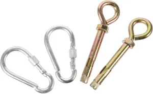 balacoo 1 Set Heavy Duty Swing Hangers Ceiling Hooks for Hammocks Swings Easy to Install Accessory with Locking Hook Expansion Screws Compact Design for Home Use