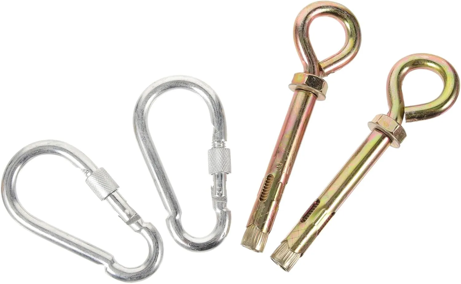 balacoo 1 Set Heavy Duty Swing Hangers Ceiling Hooks for Hammocks Swings Easy to Install Accessory with Locking Hook Expansion Screws Compact Design for Home Use