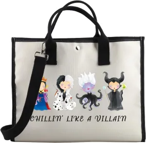 BDPWSS Villain Tote Bag Villain Fans Gift Chillin' Like a Villain Travel Pouch Villain Queen Fans Gift Bad Witches Handbag