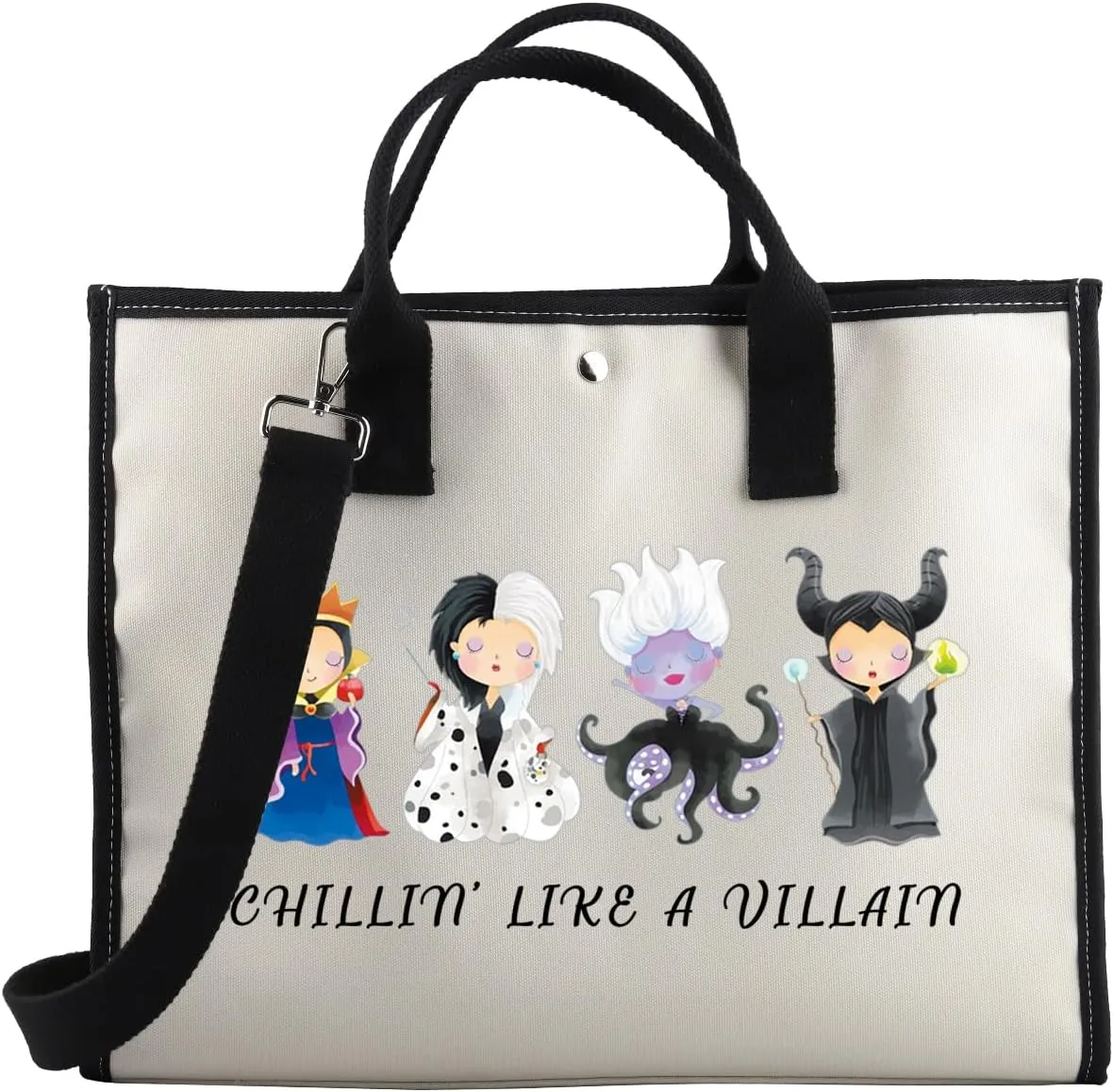 BDPWSS Villain Tote Bag Villain Fans Gift Chillin' Like a Villain Travel Pouch Villain Queen Fans Gift Bad Witches Handbag