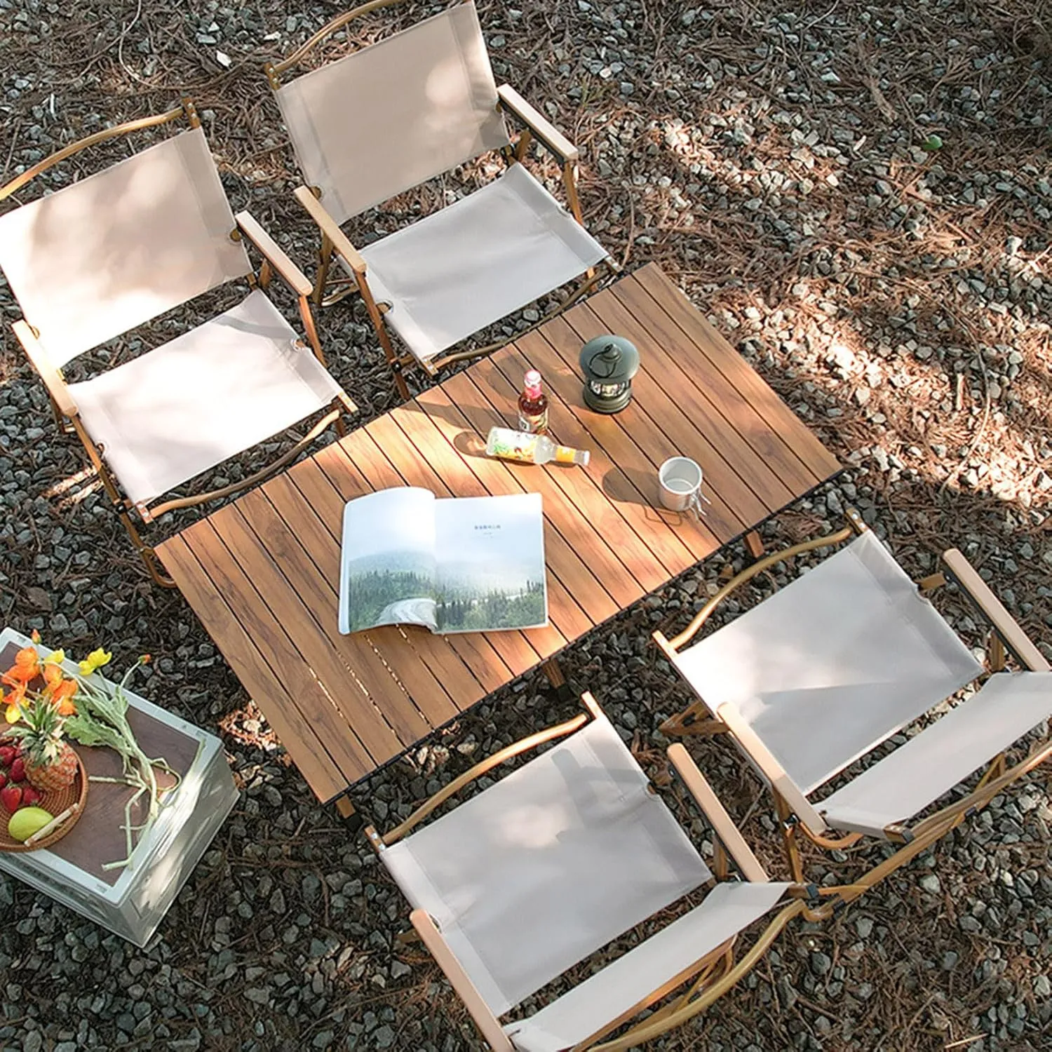 Beach Chair - Portable Reclining Lounger for Tanning - Camping Directors Chair - Heavy Duty Collapsible Chairs for Sports Garden Beach Fishing, 51x41x61cm, Beige