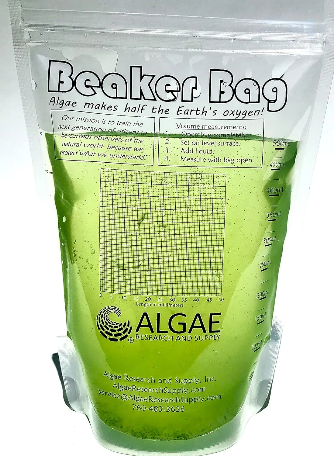 Beaker Bag- Re-usable Plastic Beaker for Field, Laboratory, or Home Science. by Algae Research and Supply (36)