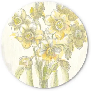 Belle Fleur Yellow IV, Joyride Home Decor, JoyRide Home Décor Wood Plaque, 17"x17" Artist Designed Home Décor, Express Your Style.
