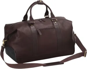 Bellino Eiffel Leather Duffle, Brown, One Size