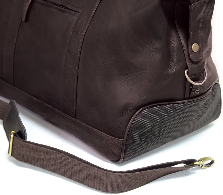 Bellino Eiffel Leather Duffle, Brown, One Size