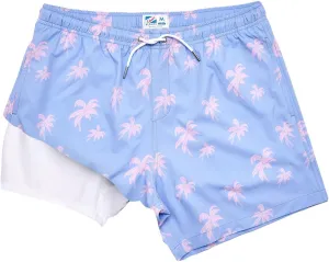 BERMIES Men’s Swim Trunks with Compression Liner - 5.5” Inseam, Quick-Dry, 4-Way Stretch, UPF 50 , Eco-Friendly Fabric