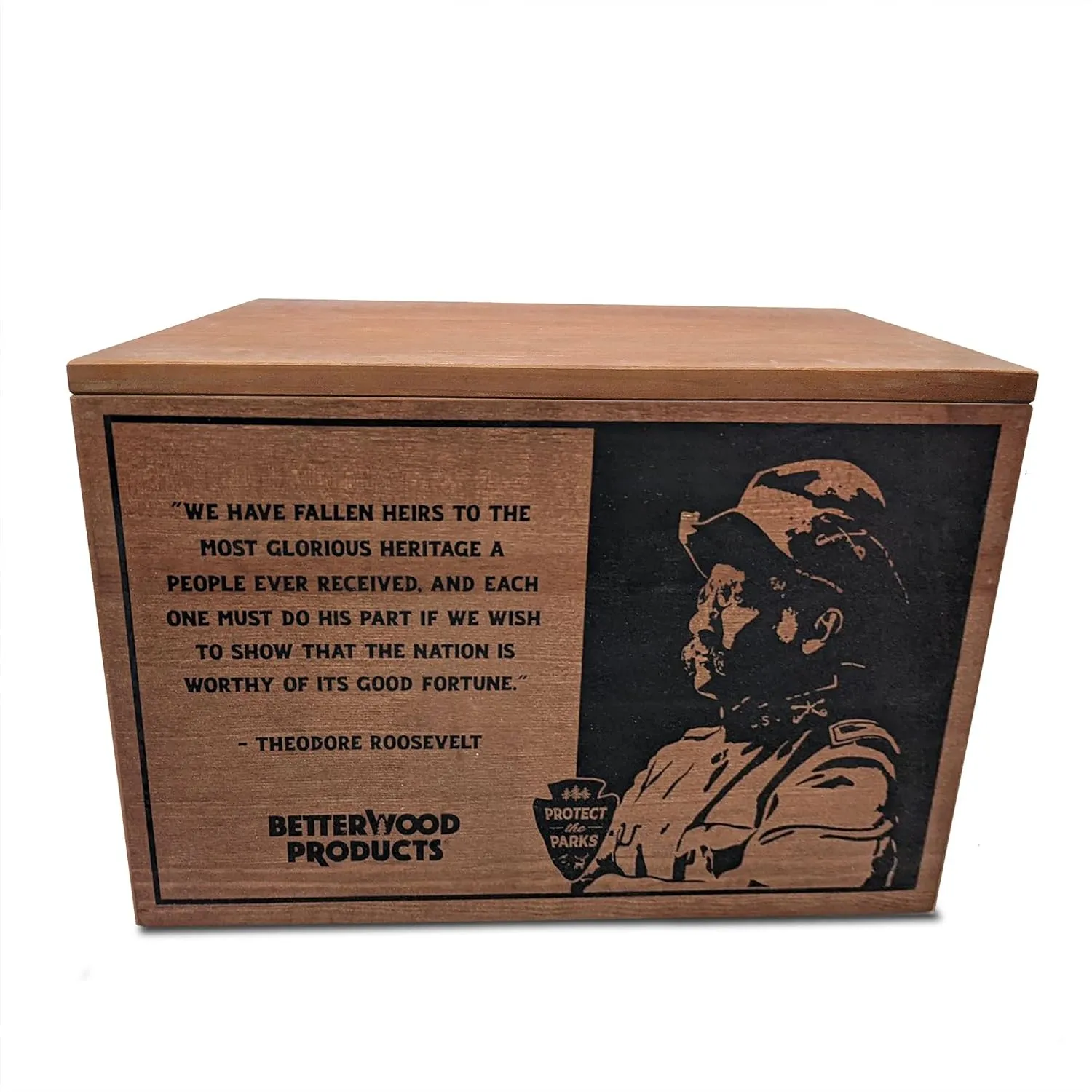 Betterwood Products 04405 Fatwood All-Natural Resin Firestarter in Wooden Crate for Refilling or Home Decorating, Yosemite, 13 Pound
