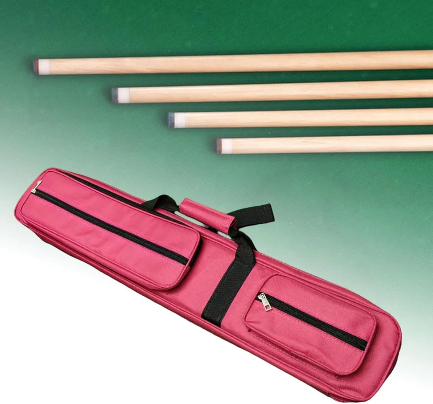 Billiard Pool Cue Carrying Case Pool Cue Bag Carrier with Carry Strap Practical Oxford Cloth Pool Cue Pouch for Men and Women