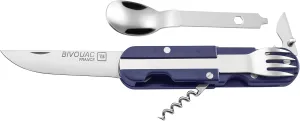 Bivouac Multi Tool Blue Multifunction Knife Made in France Camp Utensil Set