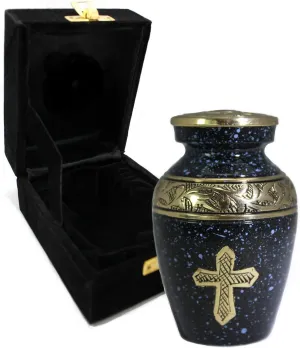 Black Cross Cremation Urn for Ashes Adult Male - Beautifully Handcrafted Decorative Urns & Personalized Cremation Urns for Human Ashes Adult Man