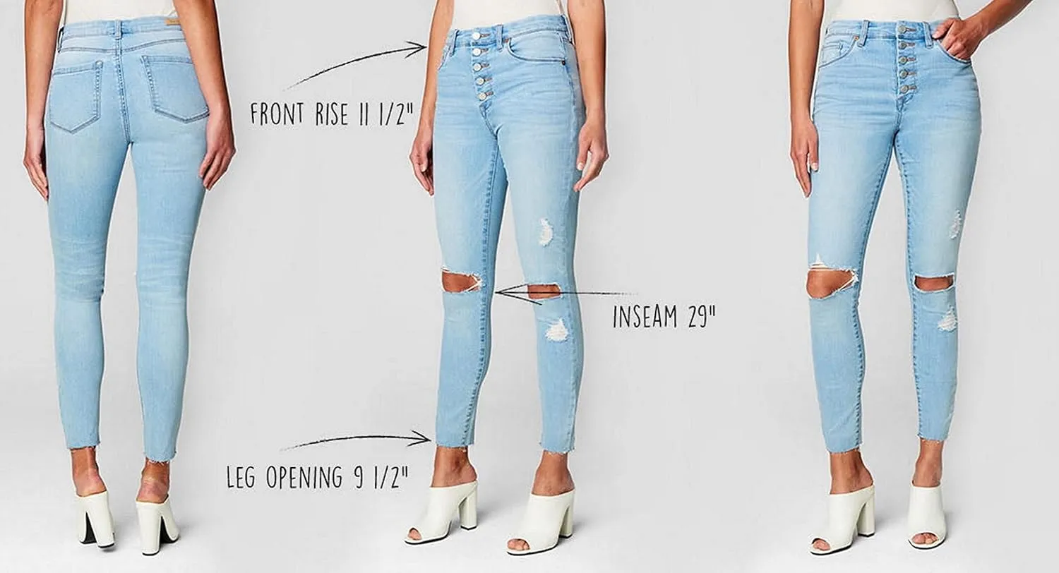 [BLANKNYC] Womens High Rise Five Pocket Denim Skinny Jeans, Comfortable & Stylish PantsJeans