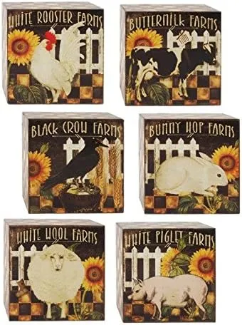 Blossom Bucket 1566-39483 Farm Animal Signs (Set of 6), 3"