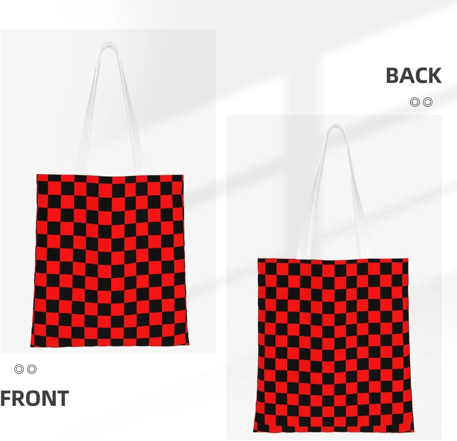Blue White Checkered Chessboard Flag Tote Bag Reusable Shoulder Tote Bag For Women Lady Vacation, Shopping, Work