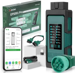 Bluetooth Diesel Truck Scanner, All System Diesel Heavy Duty HDOBD OBD2 Diagnostic Scan Tool Compatible with Volvo Freightliner Peterbilt Cummins Detroit Paccar Engine, DPF Regen (EPS001PRO)