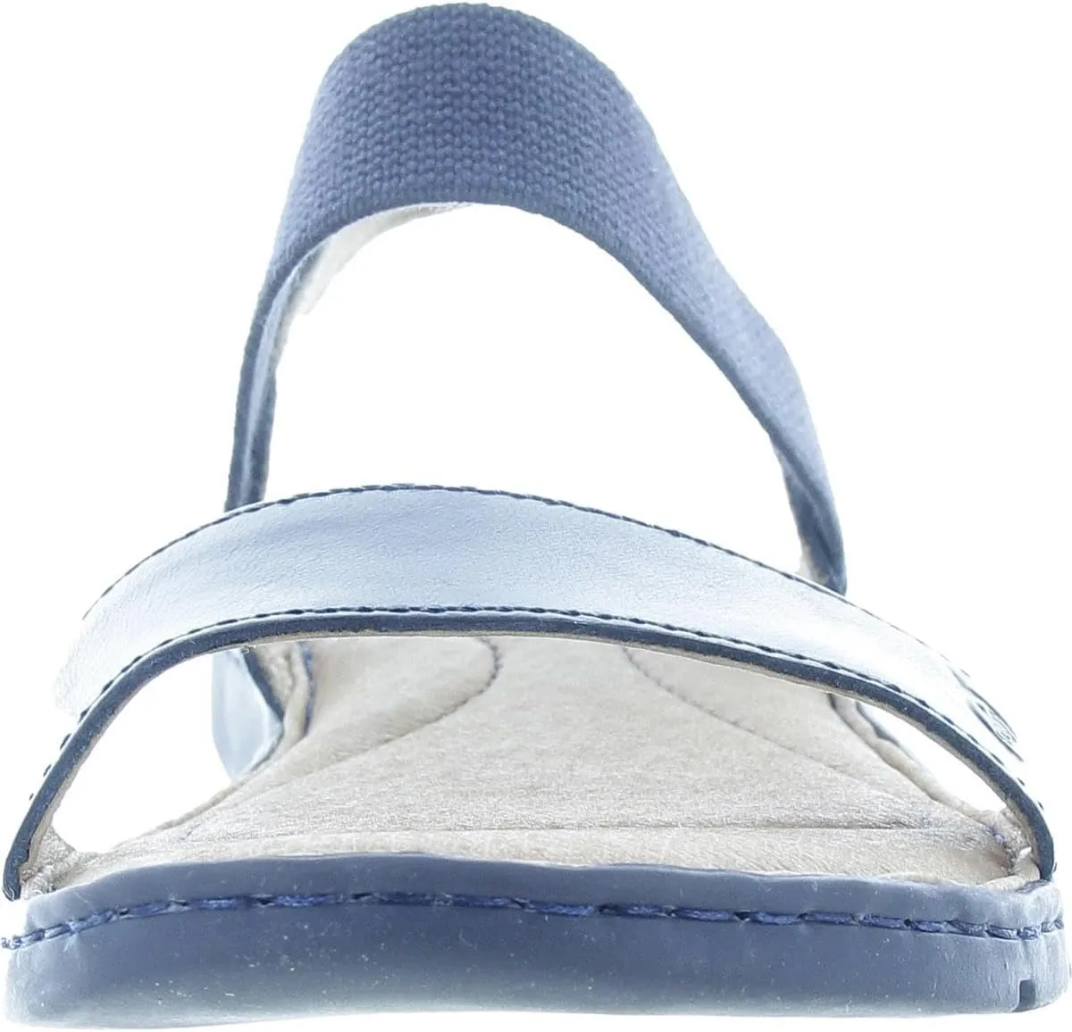 BORN Womens Stretch Leather Flatform Sandals